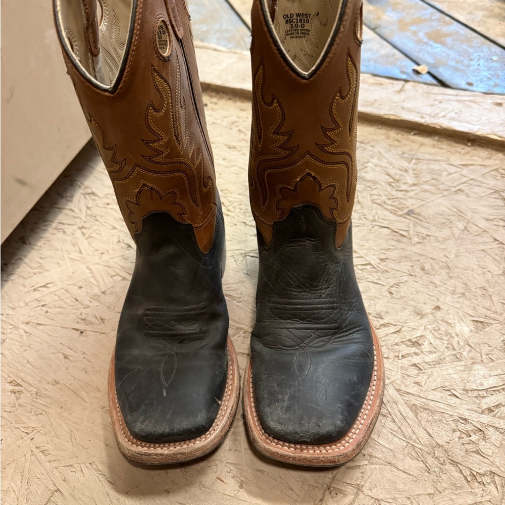 Old West Men's Two-Tone Cowboy Boots